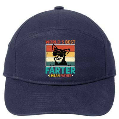 Worlds Best Farter I Mean Father Best Dad Ever Cool Dog 7-Panel Snapback Hat