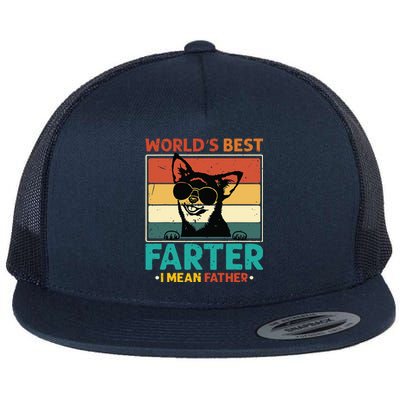 Worlds Best Farter I Mean Father Best Dad Ever Cool Dog Flat Bill Trucker Hat