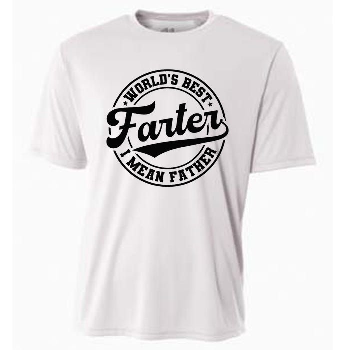 World's Best Farter I Mean Father Funny Father's Day Dad Cooling Performance Crew T-Shirt