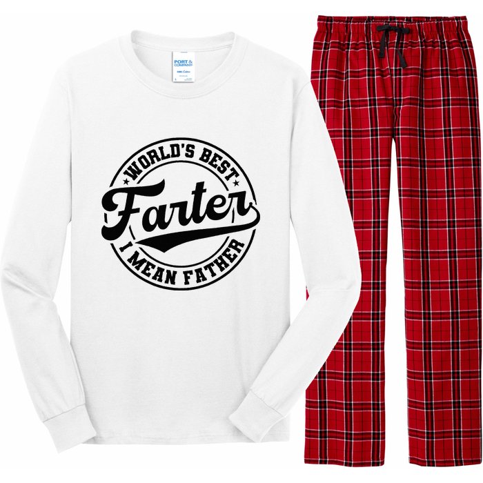 World's Best Farter I Mean Father Funny Father's Day Dad Long Sleeve Pajama Set