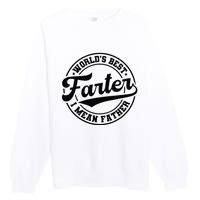 World's Best Farter I Mean Father Funny Father's Day Dad Premium Crewneck Sweatshirt