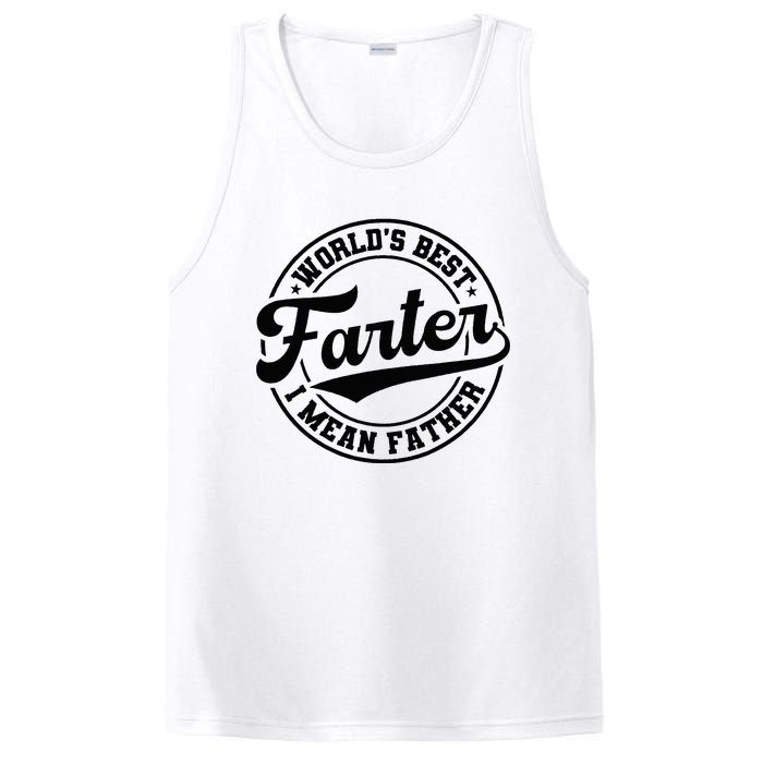 World's Best Farter I Mean Father Funny Father's Day Dad PosiCharge Competitor Tank