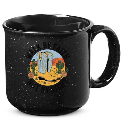 Walk by Faith Not by Sight Western Boots 15oz Campfire Ceramic Mug