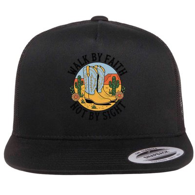 Walk by Faith Not by Sight Western Boots Flatbill Hat