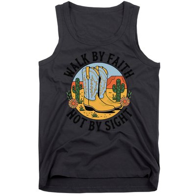 Walk by Faith Not by Sight Western Boots Tank Top