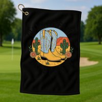 Walk by Faith Not by Sight Western Boots Golf Towel