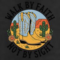 Walk by Faith Not by Sight Western Boots Golf Towel