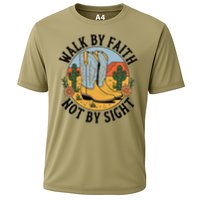Walk by Faith Not by Sight Western Boots Cooling Performance Crew T-Shirt