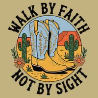 Walk by Faith Not by Sight Western Boots Cooling Performance Crew T-Shirt