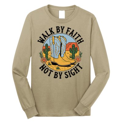 Walk by Faith Not by Sight Western Boots Long Sleeve Shirt