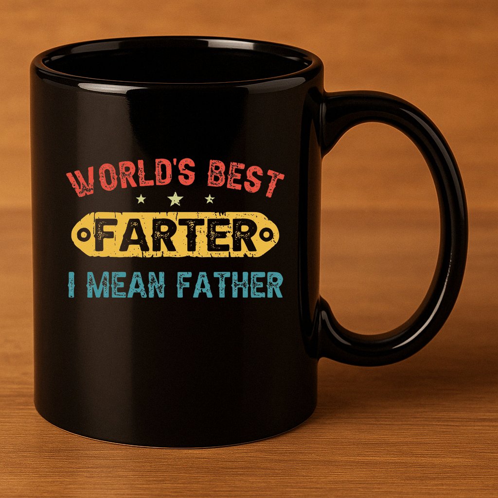 World's Best Farter I Mean Father Funny Father's Day 11oz C Handle Ceramic Mug