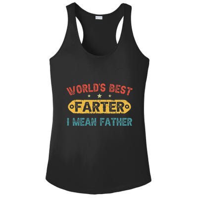 World's Best Farter I Mean Father Funny Father's Day Ladies PosiCharge Competitor Racerback Tank