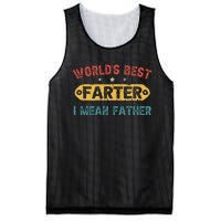 World's Best Farter I Mean Father Funny Father's Day Mesh Reversible Basketball Jersey Tank