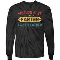 World's Best Farter I Mean Father Funny Father's Day Tie-Dye Long Sleeve Shirt