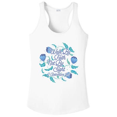 Walk By Faith Not By Sight 2 Corinthians 5:7 Ladies PosiCharge Competitor Racerback Tank