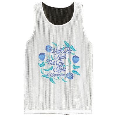 Walk By Faith Not By Sight 2 Corinthians 5:7 Mesh Reversible Basketball Jersey Tank