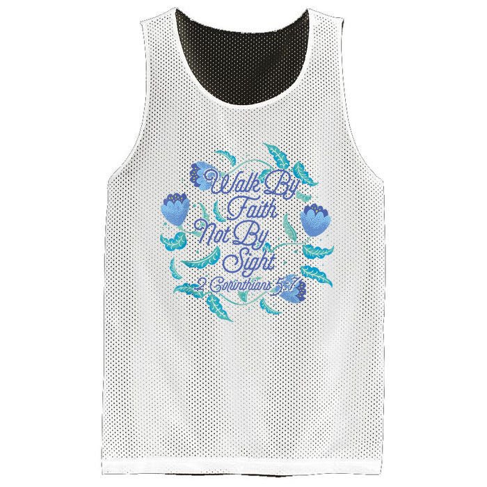 Walk By Faith Not By Sight 2 Corinthians 5:7 Mesh Reversible Basketball Jersey Tank