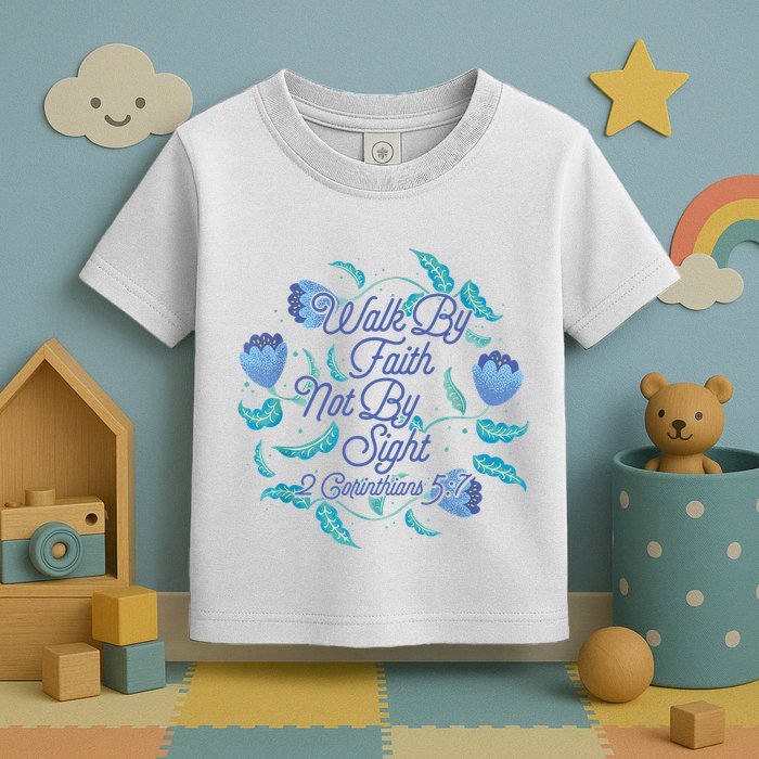 Walk By Faith Not By Sight 2 Corinthians 5:7 Toddler T-Shirt