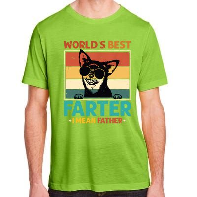 Worlds Best Farter I Mean Father Best Dad Ever Cool Dog Adult ChromaSoft Performance T-Shirt