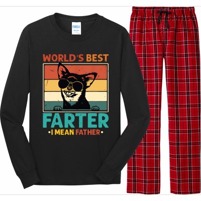 Worlds Best Farter I Mean Father Best Dad Ever Cool Dog Long Sleeve Pajama Set