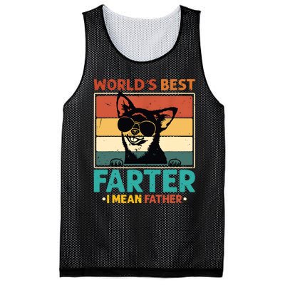 Worlds Best Farter I Mean Father Best Dad Ever Cool Dog Mesh Reversible Basketball Jersey Tank