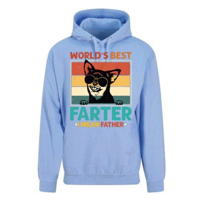 Worlds Best Farter I Mean Father Best Dad Ever Cool Dog Unisex Surf Hoodie