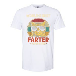 Worlds Best Farter I Mean Father Best Cat Dad Ever Funny Softstyle CVC T-Shirt