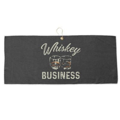 Whiskey Business Funny Vintage Shot Glasses Alcohol Drinking Large Microfiber Waffle Golf Towel