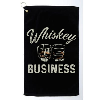 Whiskey Business Funny Vintage Shot Glasses Alcohol Drinking Platinum Collection Golf Towel