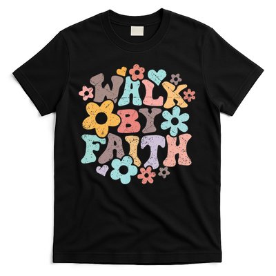 Walk By Faith Christian Jesus Love Religious Prayer Women T-Shirt