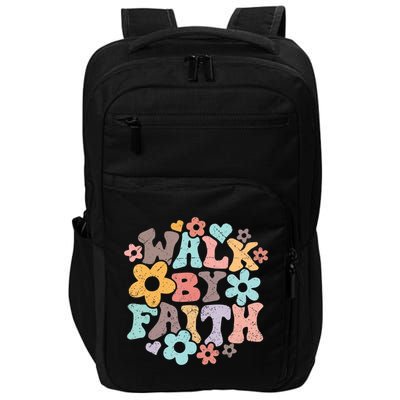 Walk By Faith Christian Jesus Love Religious Prayer Women Impact Tech Backpack