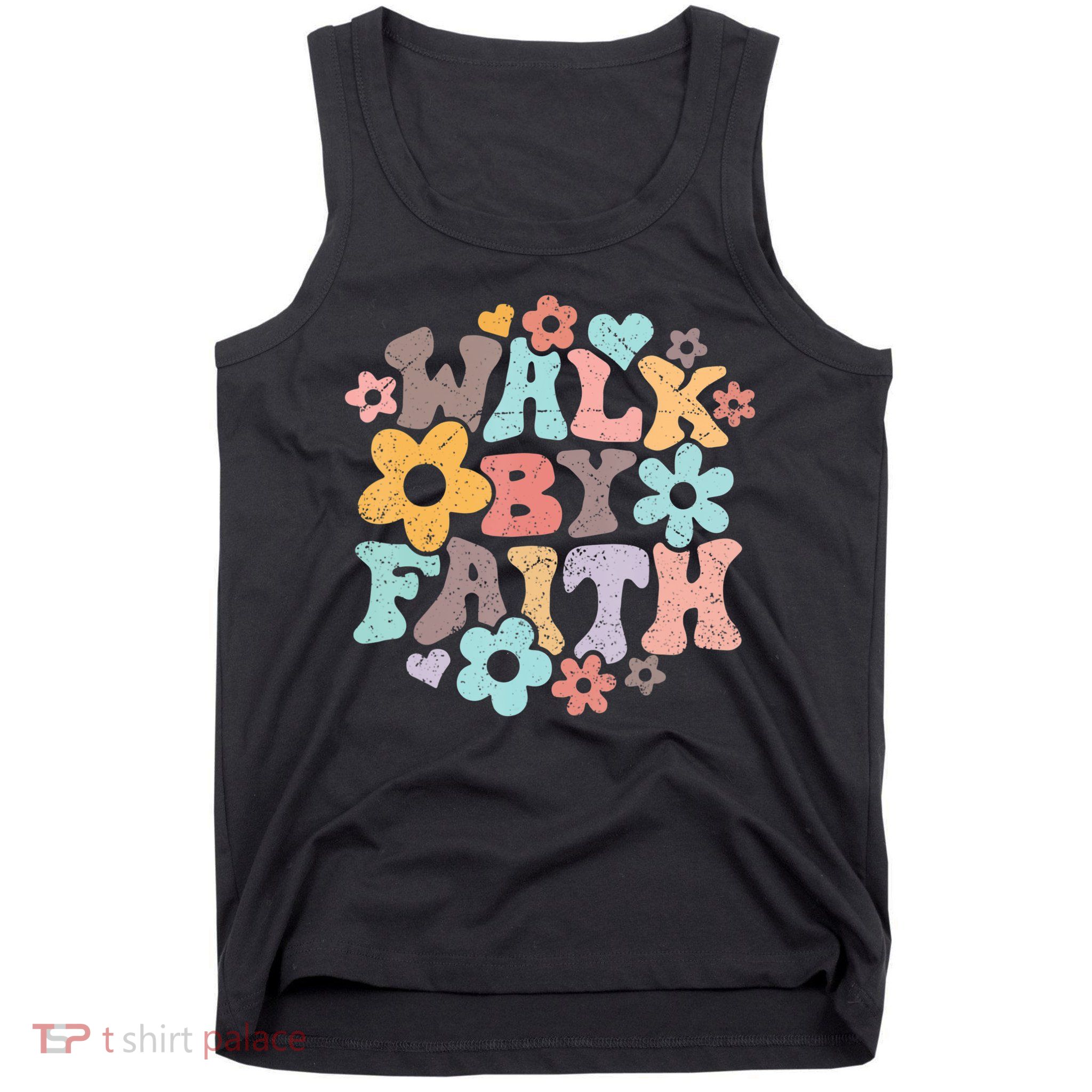 Walk By Faith Christian Jesus Love Religious Prayer Women Tank Top