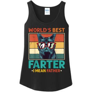 Worlds Best Farter I Mean Father Best Cat Dad Ever Ladies Essential Tank