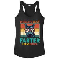 Worlds Best Farter I Mean Father Best Cat Dad Ever Ladies PosiCharge Competitor Racerback Tank