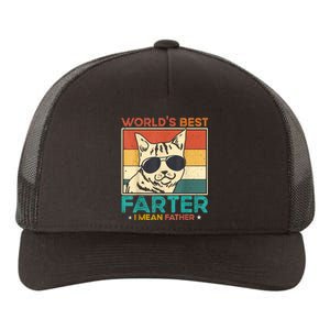 Worlds Best Farter I Mean Father Funny Best Cat Dad Ever Yupoong Adult 5-Panel Trucker Hat