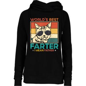 Worlds Best Farter I Mean Father Funny Best Cat Dad Ever Womens Funnel Neck Pullover Hood