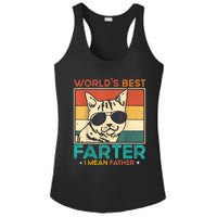 Worlds Best Farter I Mean Father Funny Best Cat Dad Ever Ladies PosiCharge Competitor Racerback Tank