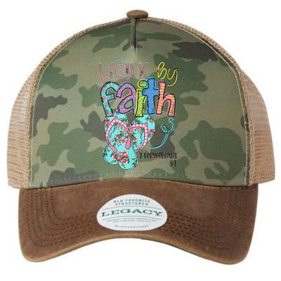 Walk By Faith Flip Flops Christian Jesus Bible Verse Summer Legacy Tie Dye Trucker Hat
