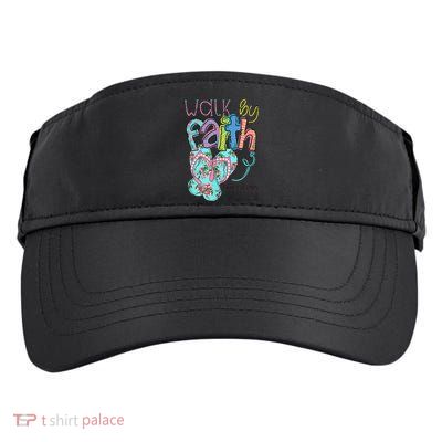 Walk By Faith Flip Flops Christian Jesus Bible Verse Summer Adult Drive Performance Visor