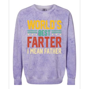 World's Best Farter I Mean Father Tank Top Colorblast Crewneck Sweatshirt