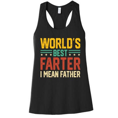 World's Best Farter I Mean Father Tank Top Women's Racerback Tank