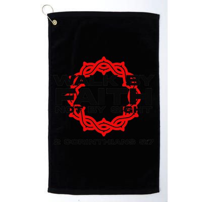 Walk By Faith Not By Sight 2 Corinthians 5 7 Jesus Golf Towel