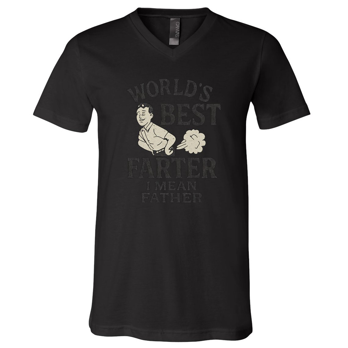 World's Best Farter I Mean Father V-Neck T-Shirt