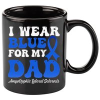Wear Blue For Dad Design Als Awarenesss 11oz C Handle Ceramic Mug