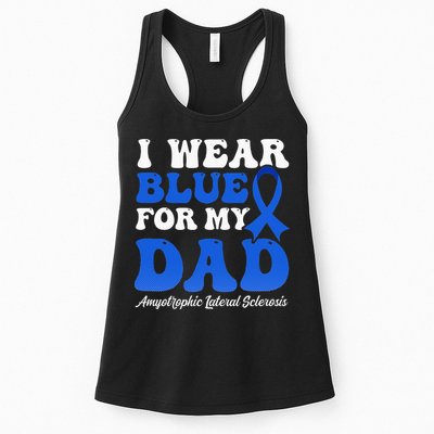 Wear Blue For Dad Design Als Awarenesss Womens Tank Top