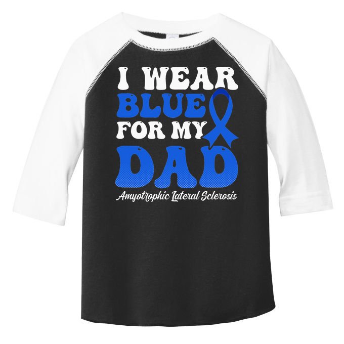 Wear Blue For Dad Design Als Awarenesss Toddler Fine Jersey T-Shirt