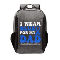 Wear Blue For Dad Design Als Awarenesss Vector Backpack