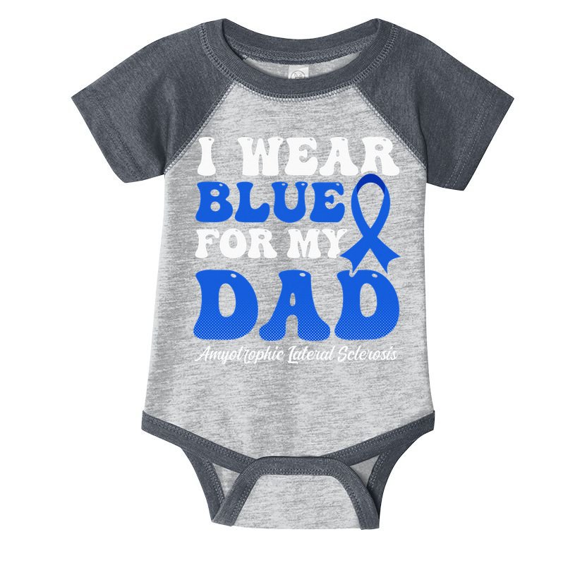 Wear Blue For Dad Design Als Awarenesss Infant Baby Jersey Bodysuit