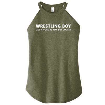 Wrestling Boy Funny Wrestling Boy Women’s Perfect Tri Rocker Tank