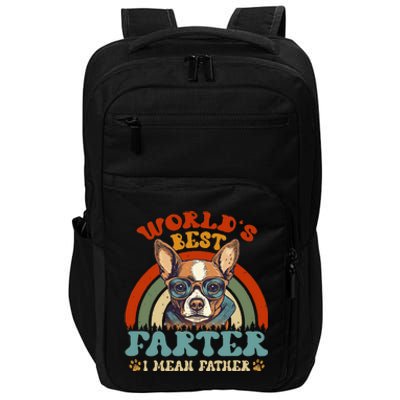 Worlds Best Farter I Mean Father Best Dad Ever Cool Dog Impact Tech Backpack